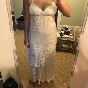 Gypsy Global Village white lace maxi